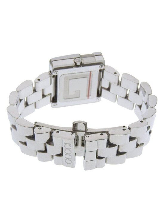 Gucci Square Stainless Steel Quartz Analog Display Black Dial Watch main image 5